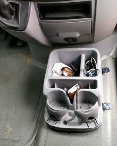 Front seat organizer