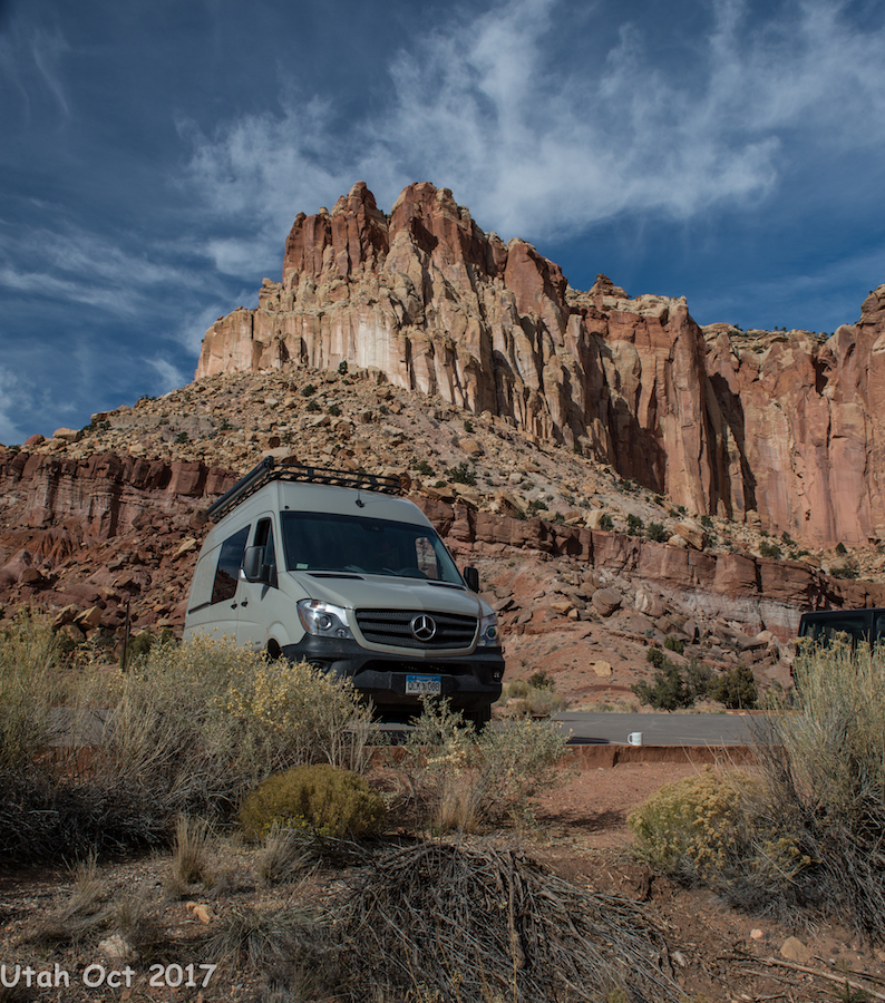 Sprinter van in Capital Reef National Park