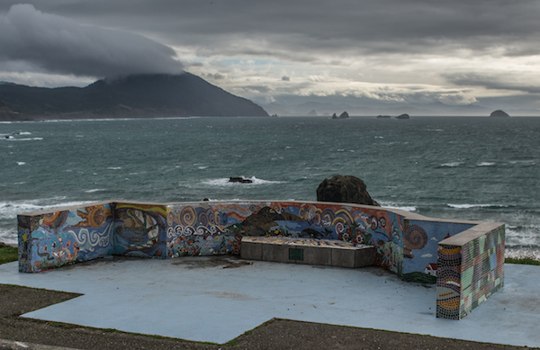 Mural by the California Coast
