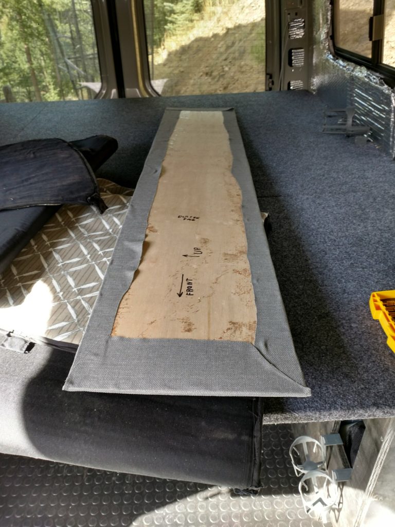 An interior wall panel for the back of the cabinet