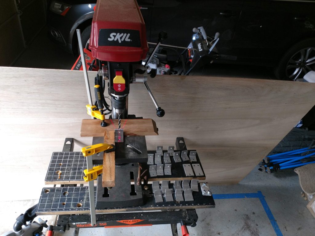 Drilling holes into the 8020 connectors