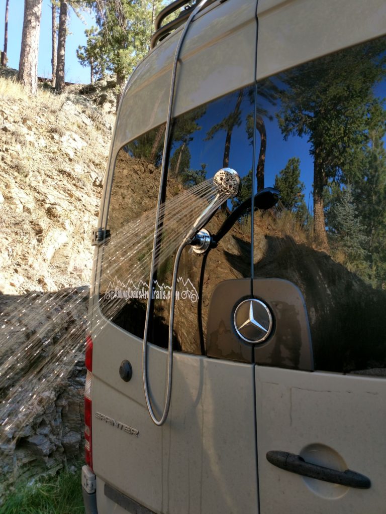 The shower in action