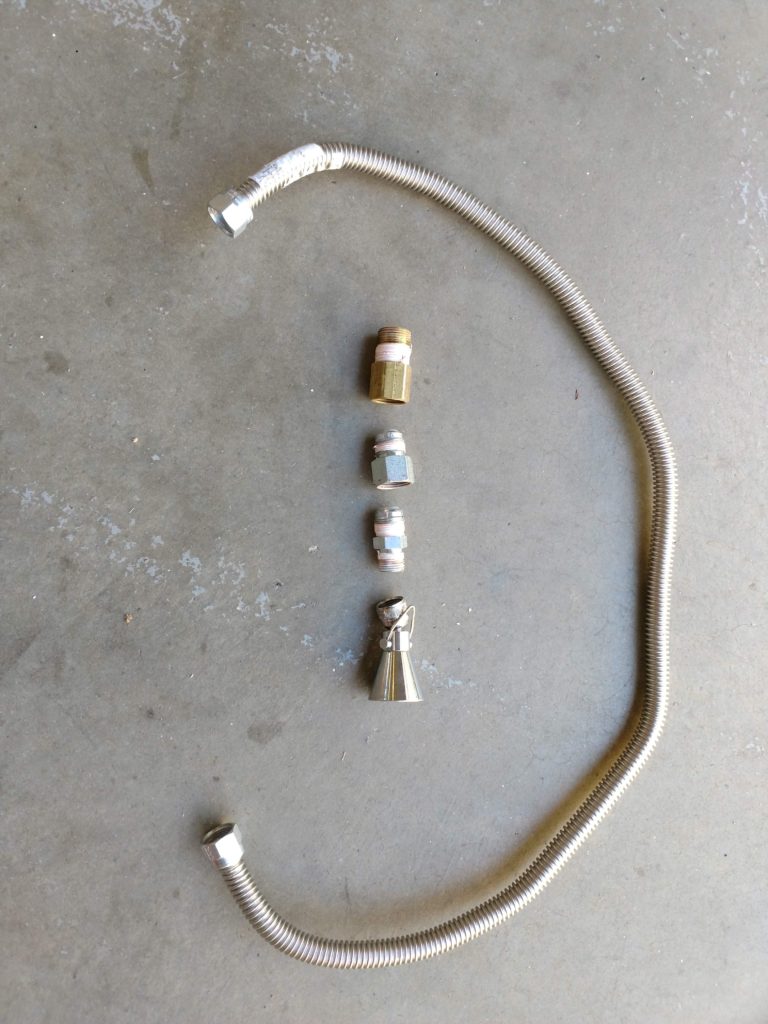 First attempt at the shower attachment