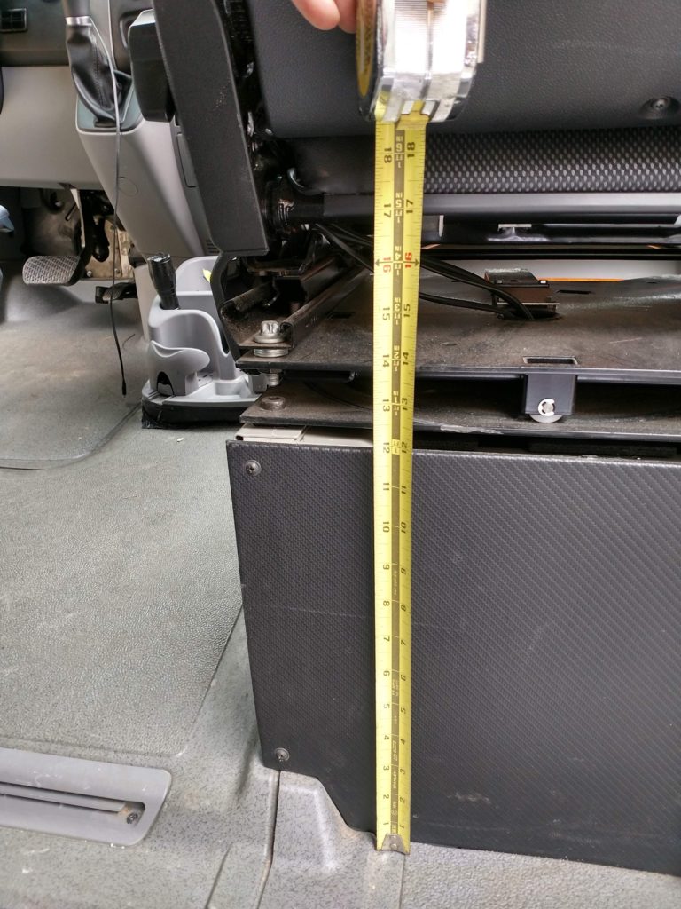 Seat height with Sportcraft swivel