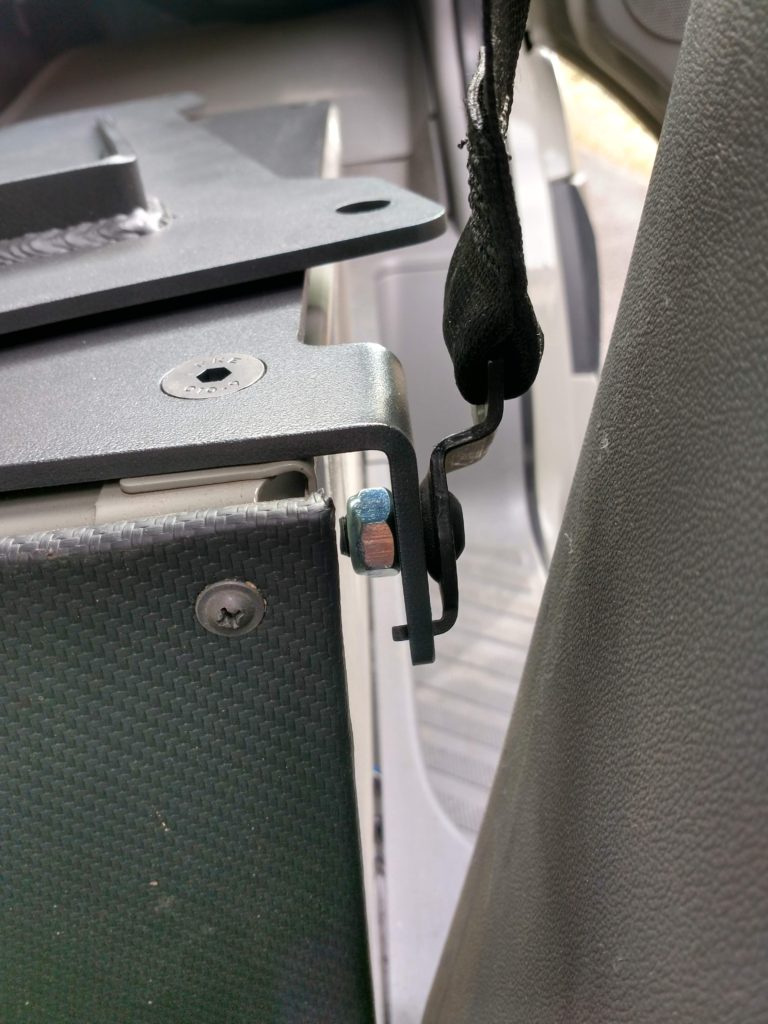 Seatbelt mount on the swivel