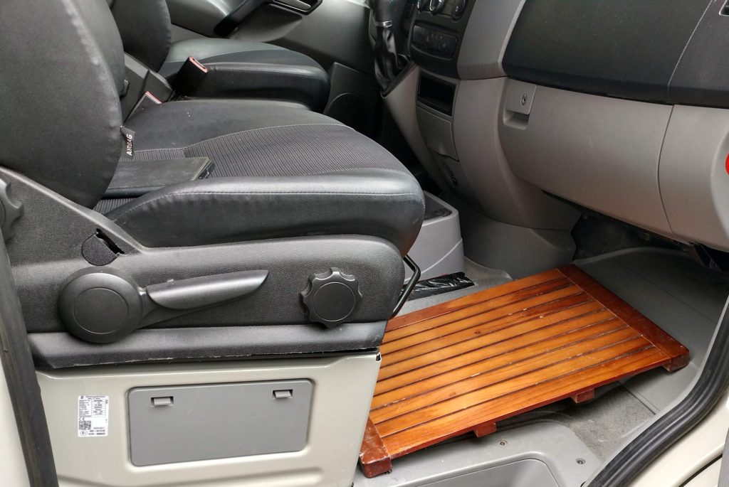 Teak shower mat foot rest