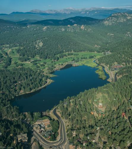 Aerial Evergreen Lake