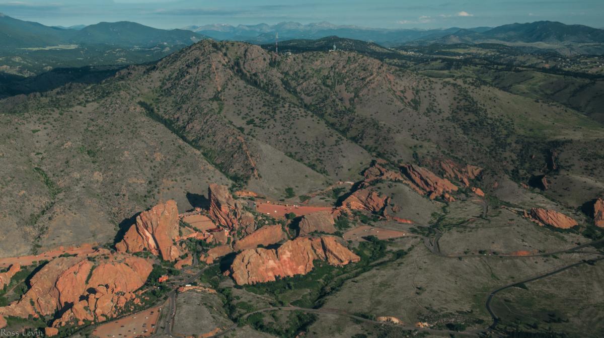 Red Rocks Overhead View Photography - RidingRoadsAndTrails